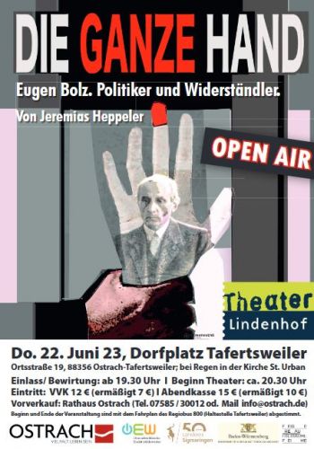 Tickets für DIE GANZE HAND - Theater Lindenhof - OPEN AIR am 22.06.2023 - Karten kaufen